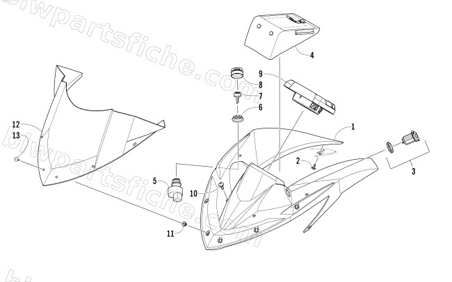 WINDSHIELD AND INSTRUMENTS ASSEMBLIES diagram