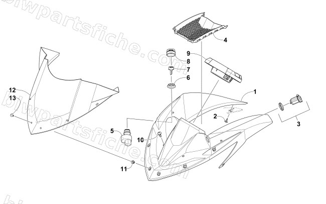 WINDSHIELD AND INSTRUMENTS ASSEMBLIES diagram