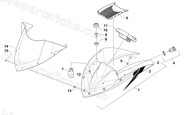 WINDSHIELD AND INSTRUMENTS ASSEMBLIES diagram