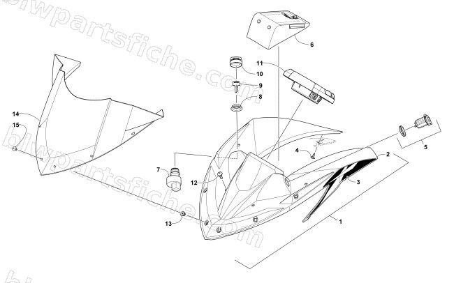 WINDSHIELD AND INSTRUMENTS ASSEMBLIES diagram