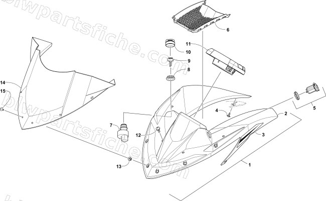 WINDSHIELD AND INSTRUMENTS ASSEMBLIES diagram