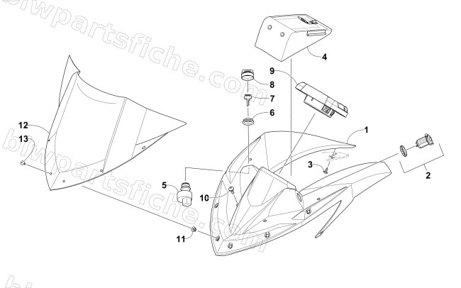 WINDSHIELD AND INSTRUMENTS ASSEMBLIES diagram
