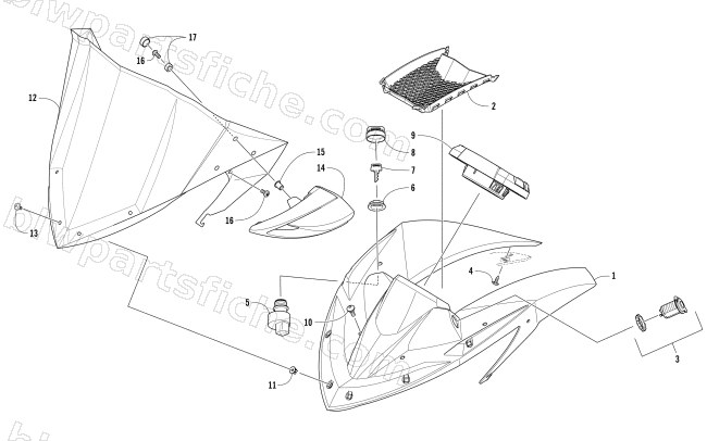 WINDSHIELD AND INSTRUMENTS ASSEMBLIES diagram