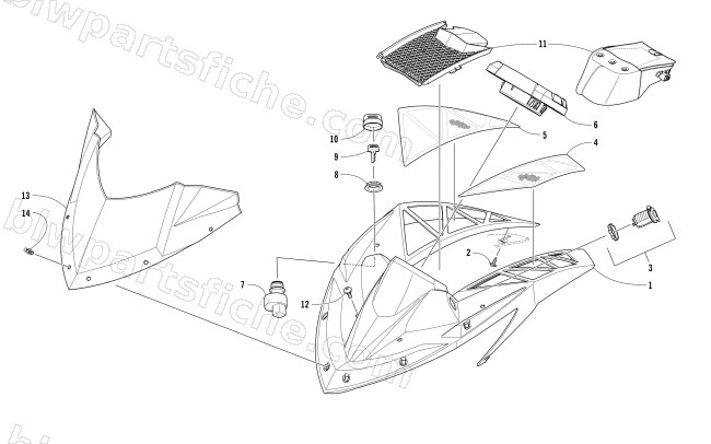 WINDSHIELD AND INSTRUMENTS ASSEMBLIES diagram
