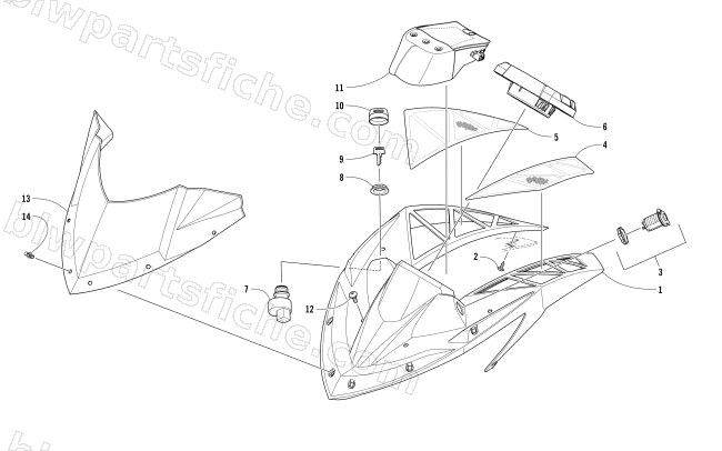 WINDSHIELD AND INSTRUMENTS ASSEMBLIES diagram