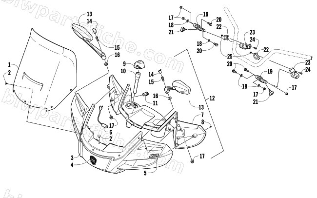 WINDSHIELD ASSEMBLY diagram