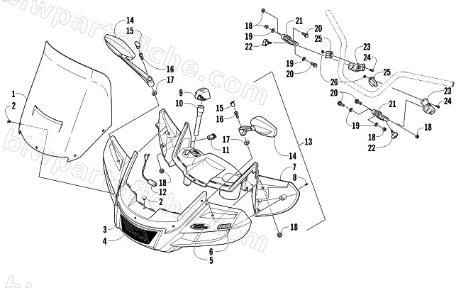 WINDSHIELD ASSEMBLY diagram
