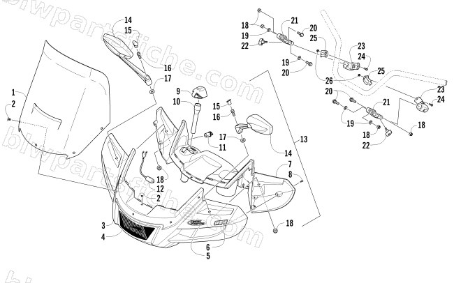 WINDSHIELD ASSEMBLY diagram