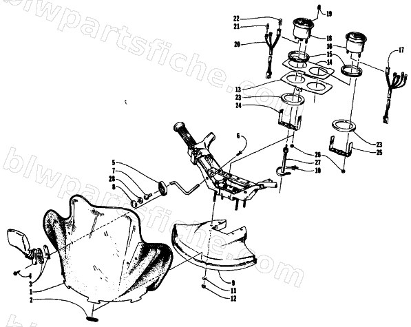 WINDSHIELD, FAIRING, AND INSTRUMENTS diagram