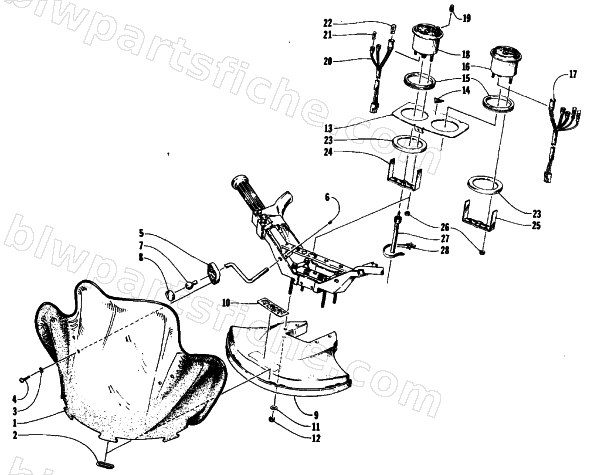 WINDSHIELD, FAIRING, AND INSTRUMENTS diagram